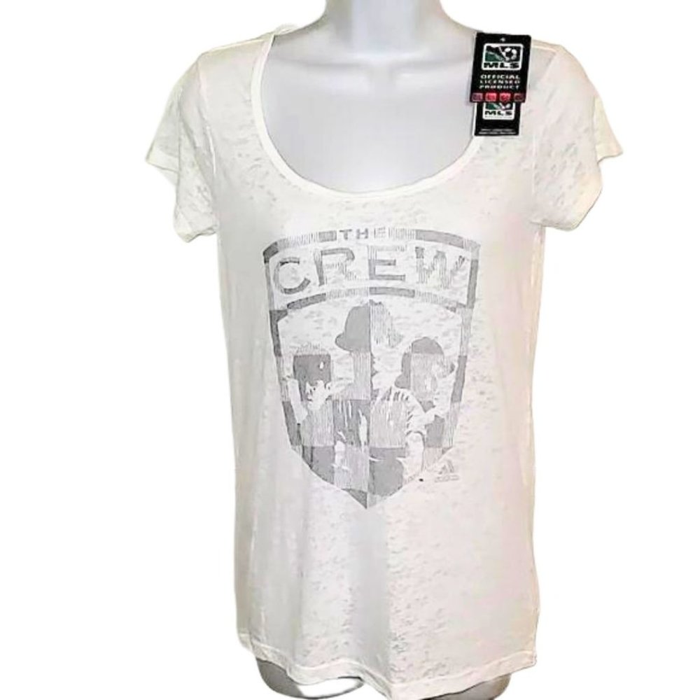 Adidas COLUMBUS CREW Burn Out Tee NWT Soccer Football T-Shirt